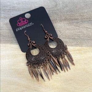 Paparazzi Brown Bohemian Chandelier Earrings